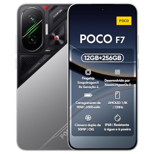 POCO F7 256GB/512GB ROM Smartphone Pantalla Flow AMOLED WQHD+ de 120Hz de 6.83", Snapdragon 8s Gen 4, 50MP Bateria 6500mAh IP68 (SILVER, 12+256GB)