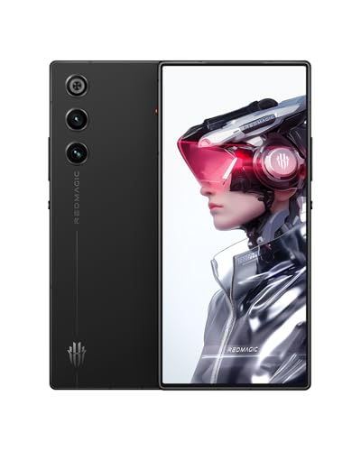 REDMAGIC 10 Air 120Hz Telefone para jogos, 5G Android Smartphone, 16GB RAM+512GB ROM, Snapdragon 8 Gen 3, 6.8" AMOLED Tela cheia, FHD+, 50MP Câmera, Dual-Sim, Celular desbloqueado Preto