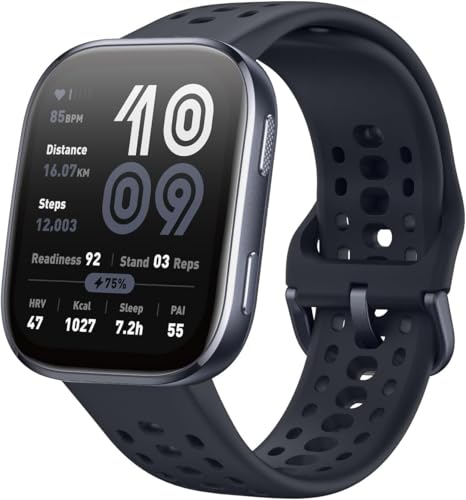 Imagem do produto Amazfit Bip 6 smartwatch 46 mm, bateria de 14 dias, tela AMOLED de 1,97 polegadas, GPS & mapas gratuitos,chamadas Bluetooth & texto, modo de exercício 140 +, 5 ATM impermeável(bip 6 black)