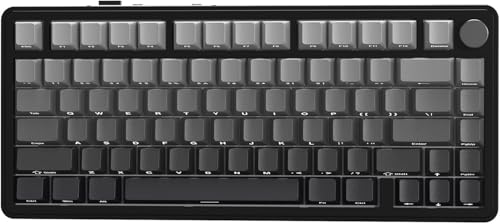 Imagem do produto ATTACK SHARK X85 Teclado mecânico para jogos sem fio 75% Gasket com botão,BT5.0/2.4G/USB-C,acolchoamento de cinco camadas,RGB,5000mAh,troca a quente,teclas com impressão lateral (Moonlight)