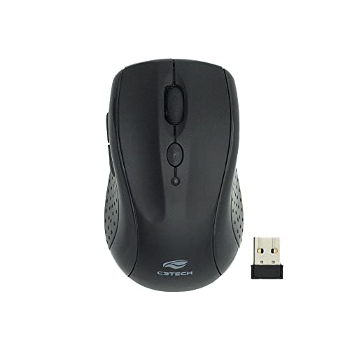 Imagem do produto C3Tech Mouse M-BT12BK Preto Wireless 2.4GHZ e Bluetooth Ergonomico Plug & Play
