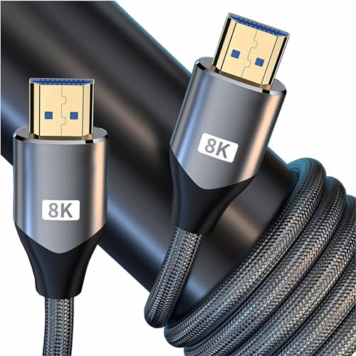 Imagem do produto Cabo HDMI 2.1 8K 48Gbps Dolby Vision UHD Blindado Ultra Resistente PC Console 1080P@144Hz, 2K@144Hz, 4K@120Hz, 8K@60Hz (2 Metros)