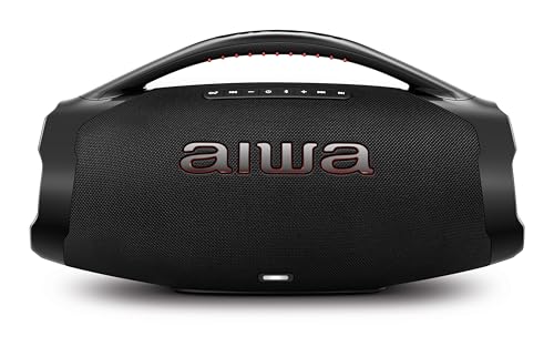 Imagem do produto Caixa de Som Boombox Plus AIWA BBS-01-B 200W Bluetooth 30H IP66 USB Preto