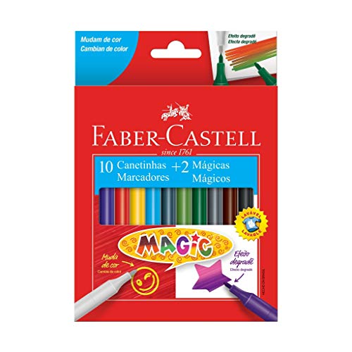Imagem do produto CANETINHA MAGIC 10 CORES + 2, Faber-Castell, 15.0112MZF, Multicor