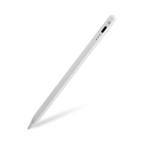 Imagem do produto Gshield Caneta Touch Capacitiva Pro com Palm Rejection para iPad Compatível com Modelos Lançados a Partir de 2018, Escrita Adaptável de Alta Precisão e LED Indicativo de Bateria, Branca (SOMENTE IPAD)