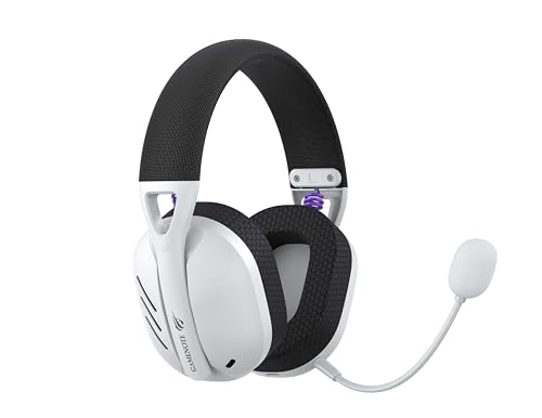 Imagem do produto Havit Fone de Ouvido Headset Gamer Fuxi-H3 White Black, Com Fio e Sem Fio, Wireless 2,4GHz, Bluetooth, Cabo USB-C, Cabo 3,5mm. Surround, Baixa Latência, Quad-Mode