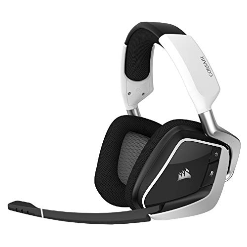 Imagem do produto Headset Gamer Premium Corsair Void RGB Elite Wireless com 7.1 Surround - Preto e Branco CA-9011202-NA