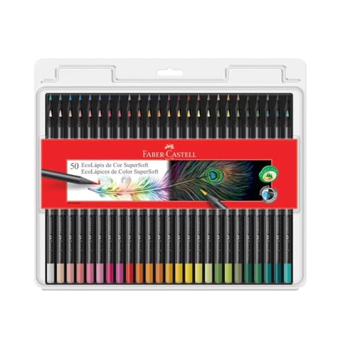 Imagem do produto Lápis de Cor, Faber-Castell, EcoLápis Supersoft, 50 Cores, Multicolorido
