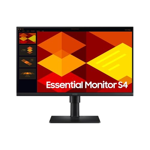Imagem do produto Monitor Samsung 24', FHD, ajuste de altura, 100Hz, USB Hub, Display Port, HDMI, Preto, S4