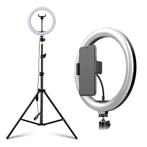 Imagem do produto Ring Light Profissional 26cm Selfie Live Com Tripé 2 Metros Para Celular Anel Lâmpada Vídeo E Maquiagem Iluminação Foto Estúdio PREMIUM ONYK