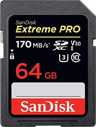 Imagem do produto SanDisk Cartão 64GB Extreme PRO SDXC UHS-I - C10, U3, V30, 4K UHD, cartão SD - SDSDXXY-064G-GN4IN