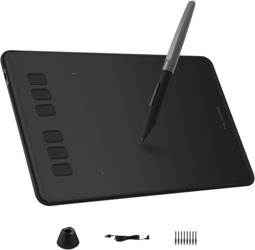 Imagem do produto Tablets gráficos Huion H640P OSU com 6 teclas de atalho, Stylus sem bateria, 8192 Sensibilidade de pressão, compatível com Mac, PC ou Android Mobile
