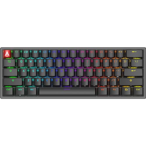 Imagem do produto Teclado Mecânico Gamer AGON AGK600 Cherry MX Red Switch Hot-Swappable US RGB 360° com design 60% ultracompacto
