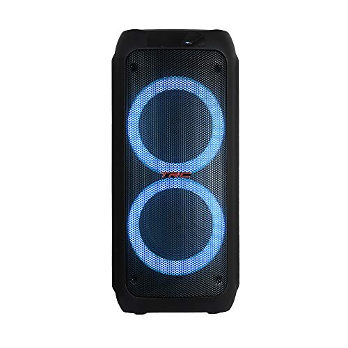 Imagem do produto TRC 5590 - Caixa de Som Amplificada Portátil com Bluetooth; Controle Remoto; Entrada USB; Iluminação em LED; Disco Ligthing; Microfone com Fio e TWS; – 1000W RMS; Black