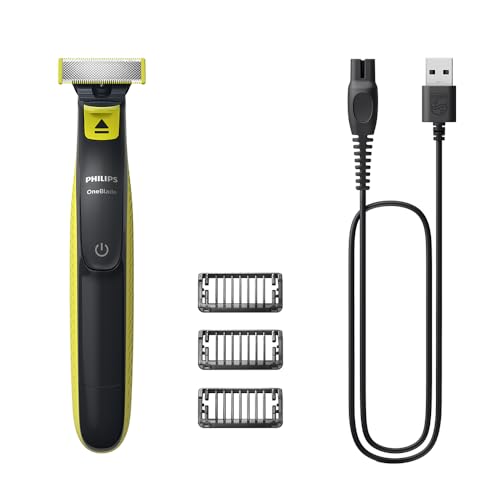 Imagem do produto Aparador e raspador OneBlade com 3 pentes, à prova d’água, Bivolt - QP2724/10 Philips