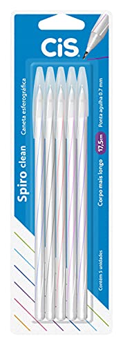 Imagem do produto Caneta Esferográfica SPIRO CLEAN, CIS, Multicor, Blister com 5 unidades