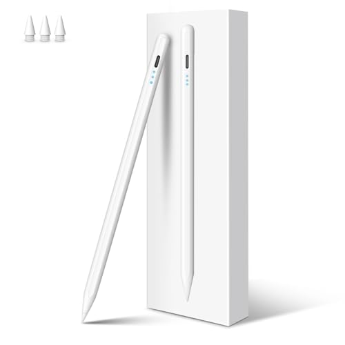 Imagem do produto Caneta Touch Alta Precisão e Sensibilidade 2018-2025,Digiroot 4 Mins Fast Charge Pencil Para Apple iPad Air 3-5/M2/M3, iPad Pro 11'/12,9'/M4, iPad Mini 5/6, iPad 6-11 (Branco) com rejeição de palma