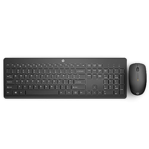 Imagem do produto Combo de Teclado e Mouse Ergonômico Sem Fio HP 230 - com Dongle USB Wireless, Digitação Silenciosa, Design Elegante, Até 12 Meses de Bateria, Layout BR, Preto (18H24AA#AC4)