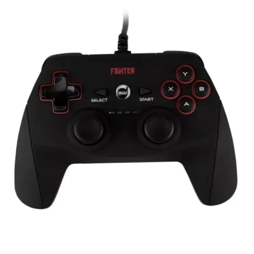 Imagem do produto Controle Com Fio Dazz Double Shock Fighter USB 2.0 Para PC e PS3