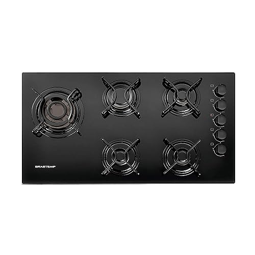 Imagem do produto Cooktop 5 bocas Brastemp com quadrichama e acendimento automático - BDD85AE BIVOLT
