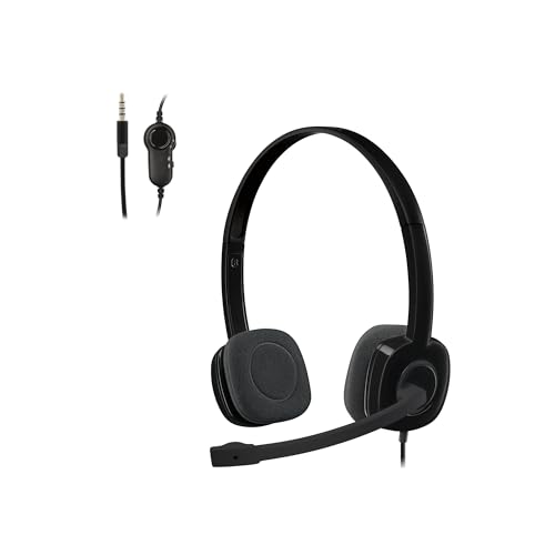 Imagem do produto Headset com fio Logitech H151 com Microfone com Redução de Ruído e Conexão 3,5mm