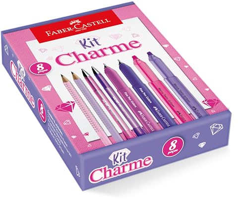 Imagem do produto Kit Charme Faber-Castell Com Produtos Rosa e Roxo Em Tons Vivos *EDIÇÃO LIMITADA*
