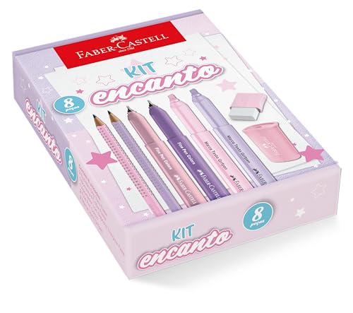 Imagem do produto Kit Encanto Faber-Castell Com Produtos Rosa e Roxo Em Tons Pastel *EDIÇÃO LIMITADA*