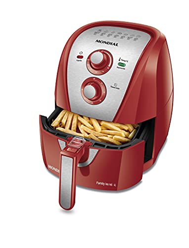 Imagem do produto MONDIAL Fritadeira Sem Óleo Air Fryer 4L, Vermelho/Inox, 1500W, 220V - AFN-40-RI