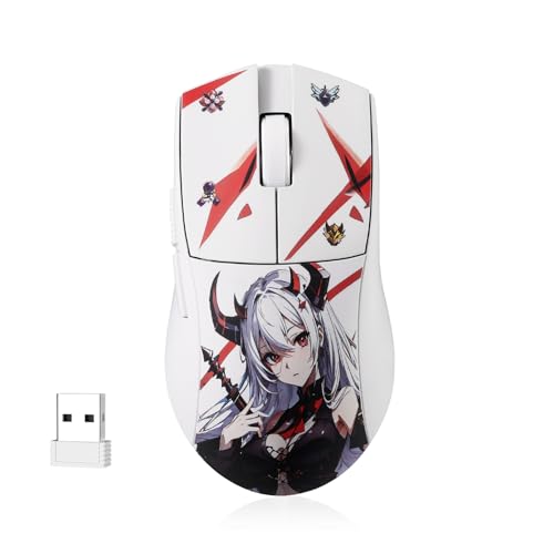 Imagem do produto Mouse Gamer Redragon King Pro Eisa 1K Branco Personagem Anime PAW3395 26000 DPI M916AK-PRO