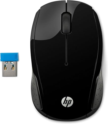 Imagem do produto Mouse Sem Fio HP 200 Oman- com Sensor Óptico de até 1000 DPI, Ambidestro, Conexão Wireless com Receptor Nano de 2.4GHz e até 10 m de Distância, Preto (X6W31AA)