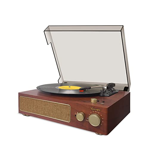 Imagem do produto Raveo Vitrola Studio MAPLE com Toca-discos, Rádio FM, USB, saída auxiliar e fone de ouvido e tecnologia de conexão Bluetooth., Cor: MARROM