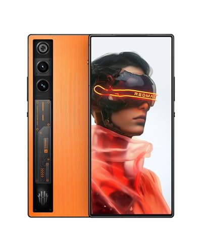REDMAGIC 10 Air 120Hz Telefone para jogos, 5G Android Smartphone, 16GB RAM+512GB ROM, Snapdragon 8 Gen 3, 6.8" AMOLED Tela cheia, FHD+, 50MP Câmera, Dual-Sim, Celular desbloqueado Laranja