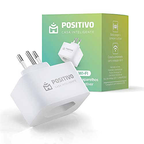 Imagem do produto Smart Plug Wi-Fi 10A/1000W, Positivo Casa Inteligente, Ligue ou Desligue seus Eletrodomésticos Através do Celular, Compatível com Alexa