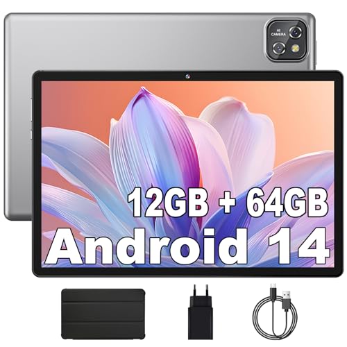 Imagem do produto Tablet MARVUE Pad M17, Android 14,Tela de 10.1 Polegadas, Com Capa Protetora, 12GB+64GB (Expansível até 1TB), Processador Octa-Core, Wi-Fi, GMS, Câmera Dupla 12MP + 5MP, Tela1280x800, Leve e Fino