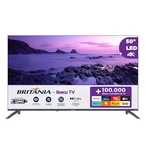 Imagem do produto TV Smart TV 50” Britânia Roku TV LED Dolby Audio BTV50VA4REGB