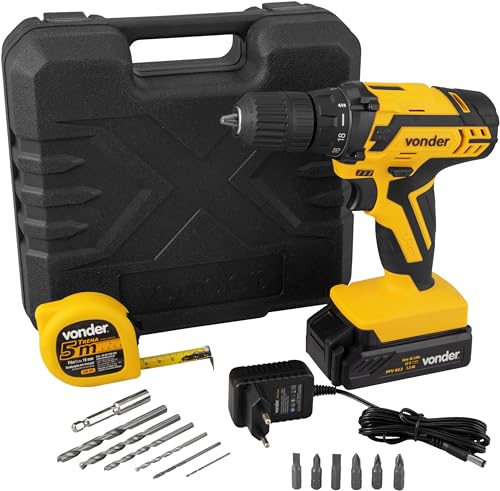 Imagem do produto Vonder Parafusadeira/Furadeira Com Bateria Carregador Bivolt Automático Pfv 012 12 V