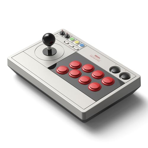 Imagem do produto 8BitDo Retro Arcade Fight Stick 8 Way Joystick with 2 Dedicated Macro Buttons and Turbo Function for Switch and PC Windows, Support Wireless Bluetooth, 2.4G Receiver and Wired USB-C Cable Connection
