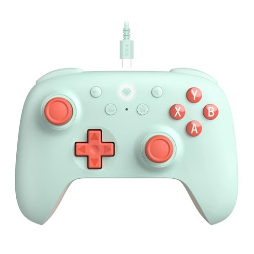 Imagem do produto 8Bitdo Ultimate 2C Wired Controller for Windows PC and Android, with 1000Hz Polling Rate, Hall Effect Joysticks and Hall Triggers, and Remappable L4/R4 Bumpers (Mint)