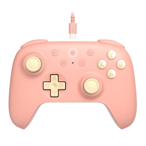 Imagem do produto 8Bitdo Ultimate 2C Wired Controller for Windows PC and Android, with 1000Hz Polling Rate, Hall Effect Joysticks and Hall Triggers, and Remappable L4/R4 Bumpers (Peach)