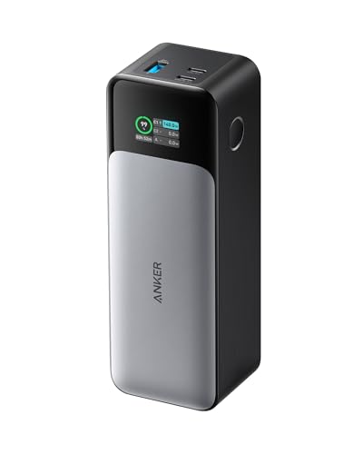 Imagem do produto Anker 737 Gen 2 Power Bank, 24000mAh, Carregador Portátil para Laptop, 3-Portas 140W, Display Digital Inteligente, Compatível com iPhone, Vision Pro, Samsung, MacBook, Dell, AirPods e muito mais,Preto