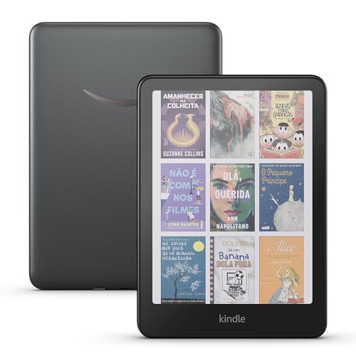 Imagem do produto Apresentamos o Kindle Colorsoft Signature Edition (32 GB) - Com tela colorida, luz frontal autoadaptável, carregamento sem fio e bateria que dura semanas - Cor Preta Metálica
