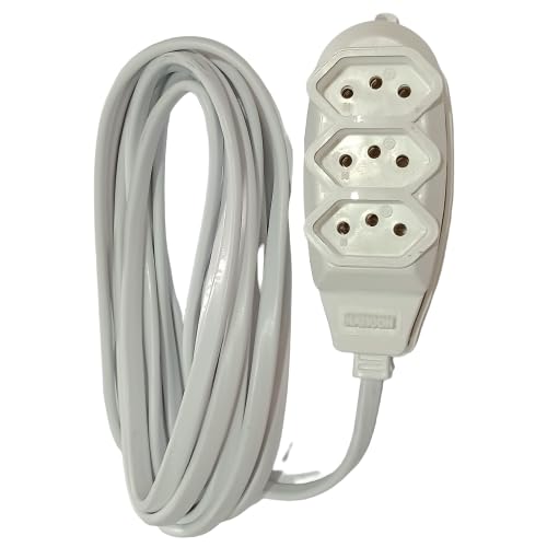 Imagem do produto Bright Extensão de 3 Tomadas com 3 pinos, 2 metros, Branco