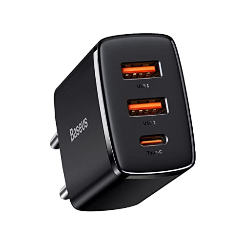 Imagem do produto Carregador de Parede Baseus Compact Quick Charger 2U+C 30W Preto