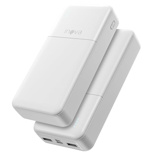 Imagem do produto Carregador Portátil Power Bank 20000mAh, Bateria Portatil com Carregamento Rápido, Led Indicador de Bateria, USB-A (até 15W) + USB-C (até 20W) para Dispositivos iOS e Android/USB/Type-C (Branco)