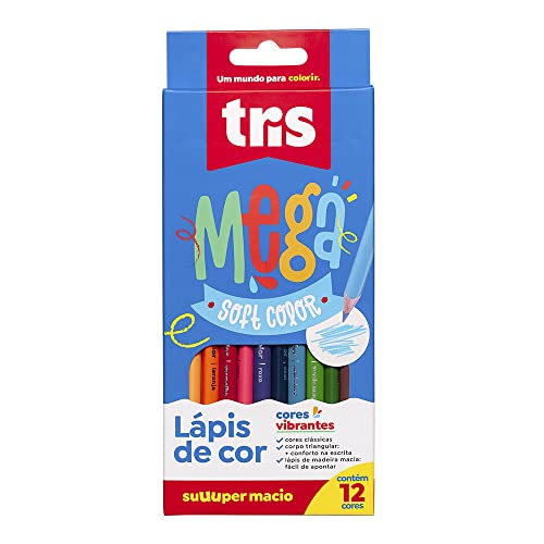 Imagem do produto Lápis De Cor Mega Soft Color - 12 Cores - Tris