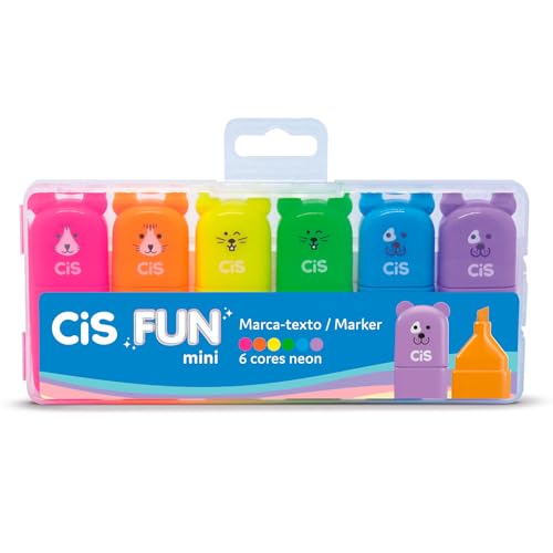 Imagem do produto Marca Texto Fun Mini CIS - Estojo com 6 cores Neon