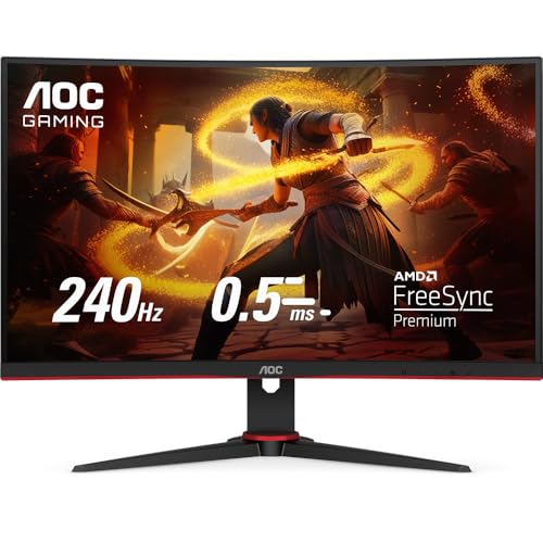Imagem do produto Monitor Gamer AOC LEGEND 27 240Hz 0,5ms, Preta/Vermelho, MEDIO, C27G2ZE