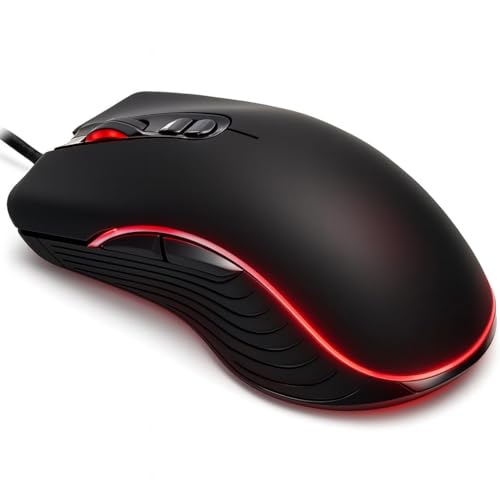 Imagem do produto Mouse Gamer RGB 7 Botões 4800 DPI Design Ergonômico - Cabo 1,5m Luz Led RGB Jogo com Velocidade e Precisão