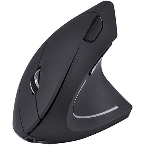 Imagem do produto MOUSE SEM FIO RECARREGÁVEL 2.4 GHZ VERTICAL ERGONÔMICO ORTOPÉDICO POWER FIT 1600 DPI PRETO USB - PM300 - VINIK