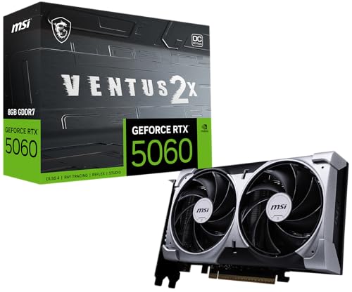 Imagem do produto MSI GeForce RTX 5060 Ventus 2X OC (8GB GDDR7/PCI Express 5.0/2535MHz/28000MHz)